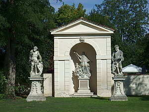 Schloss Grafenegg, Kapellennische mit Hl. Johannes Nepomuk